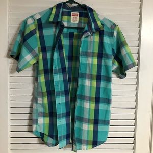 Boys short sleeve button up shirt.